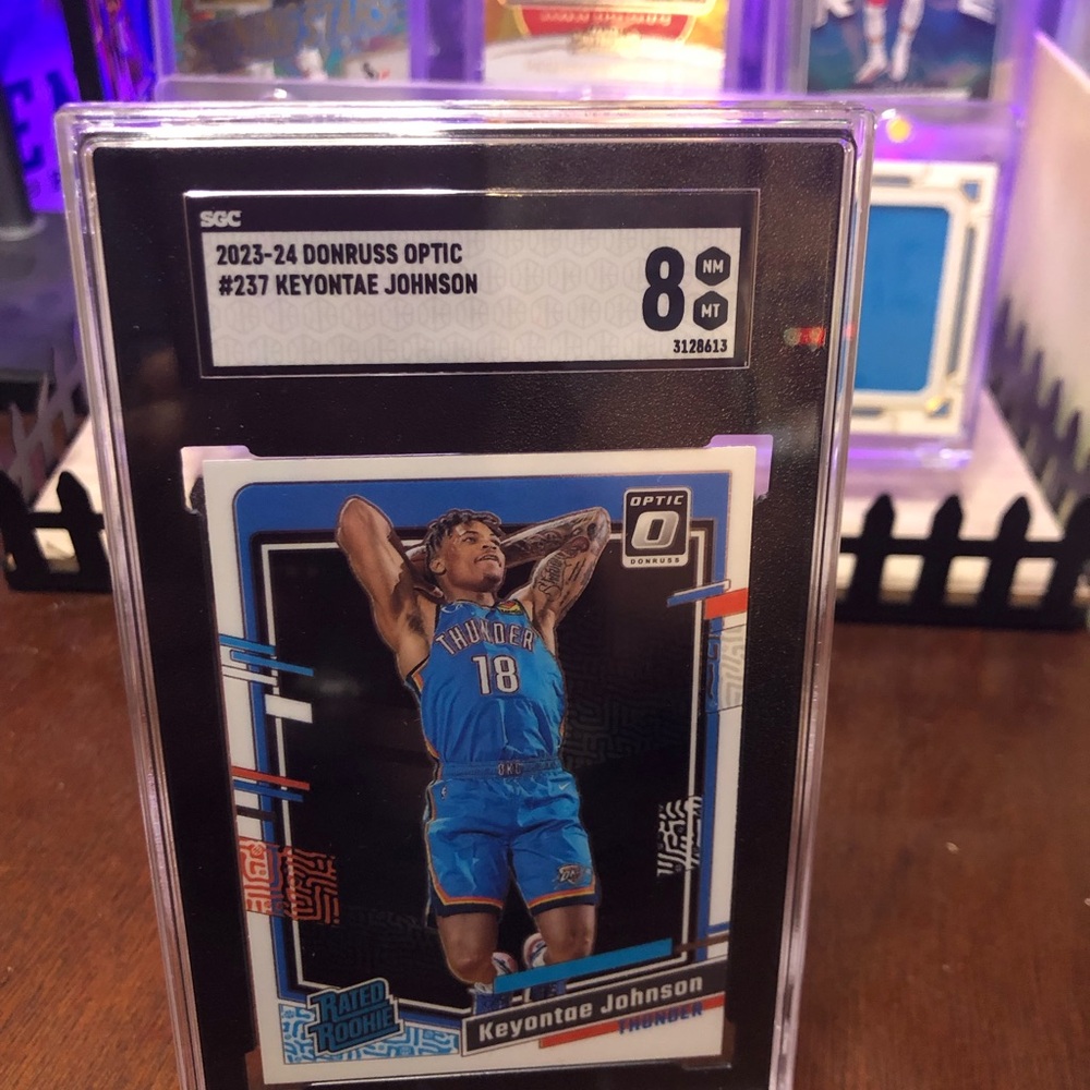 2023-24 Donruss Optic Keyontae Johnson Rookie Card graded 8